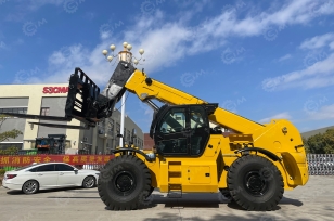 Телескопический погрузчик VIGRUS VRT20010-4Z  гп 20т высота 10м, ковш 3м3, быстросъем, корзина на 2-х человек, шинный захват 90С-ТТС-N167, крюк на стреле гп 5т, кабина FOPS/ROPS отопитель, кондиционер. Фото 1