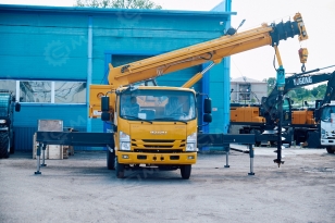 Автокран на шасси ISUZU 4x2 дв 96kw крановая установка SITONG гп 5т стрела 20м с ямобуром диаметр на выбор (300/400/600мм) глубина бурения 10,5м (3,5м+2удлинителя по 3,5м). Фото 27