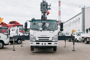 Автокран на шасси ISUZU 4x2 дв. 96kw крановая установка FURUNKANG DZ5T гп 5т люлька два крюка. Фото 9