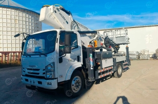 Автовышка WANBANG GKS36 на шасси ISUZU 4Х2 дв 139kw высота подъёма 36м гп корзины 400кг, дополнительные опции. Фото 1
