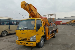 Автовышка Qingling GKS28 на шасси ISUZU 4Х2 дв 96kw высота подъёма 28м. Фото 1