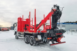 Сортиментовоз cо статичной консолью на шасси Shacman 6×6 двускат	X3000 дв 430 л.с. кму ВМ10-86. Фото 2