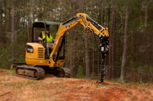Гидробур на мини-экскаватор Caterpillar 305.5 диаметр 350мм длина 1,5м. Фото 1