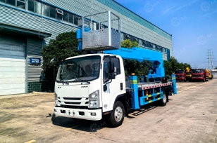 Автовышка на шасси WANBANG ISUZU 4Х2 дв 96kw высота подъёма 22м гп люльки 200кг заднее расположение подъемника. Фото 1