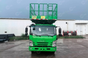 Автовышка на шасси WANBANG ISUZU 4Х2 дв 101 Kw высота подъема 20м гп корзины 400кг заднее расположение подъемника. Фото 1