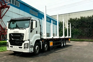 Сортиметовоз (лесовоз) на шасси ISUZU 6х6	дв 221kw. Фото 1