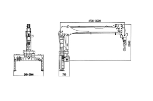 Бортовой грузовик ISUZU 4x2 дв 139kw гп 6 тонн c кму VIGRUS SHS125 гп 5т 4 секции стрела 12,8м кузов 6200х2400х550. Фото 2