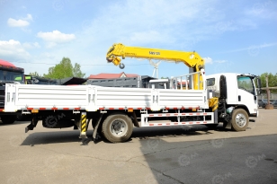 Бортовой грузовик ISUZU 4x2 электрический дв 185kw с кму XCMG SQS68 гп 3,2 т длина стрелы 7,7м кузов 5200*2200*550. Фото 7