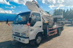Автовышка WANBANG GKS18 на шасси ISUZU 4Х4  дв 96kw с кабиной высота подъёма 18м. Фото 1