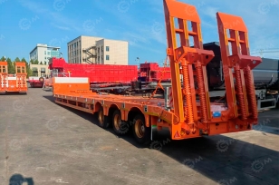 Полуприцеп трал LUXUDA LZC9305TDP 3 оси fuwa 13т, пневмоподвеска, гп 45 тонн, 16500х2550х3650, ССУ 1350. Фото 1