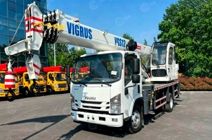 Автокран на шасси ISUZU 4x2 дв 139кВт/189л.с. VIGRUS STC12D5 г/п 12т 5 секций 34м. Фото 1
