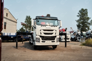 Бортовой грузовик ISUZU 6x6 дв 221kw c кму VIGRUS SHS3005A гп 12 тонн 5 секций, стрела 17,3м, кузов 6500мм, корзина. Фото 8