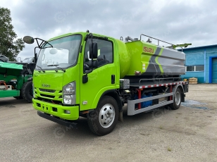 Илосос с размывом (каналопромывочная машина) на шасси ISUZU 4x2 дв 139kw бочка для сточных вод 7 м³ чистой воды 3м³ насос SK-15 ПДУ рукав 100м подъем 45°, мойка, пистолет, доп всасывающее отверстие. Фото 7