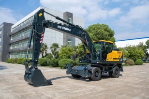 Экскаватор колесный HYUNDAI HW210 вес 21,9 т,  ковш 1м3. Фото 1