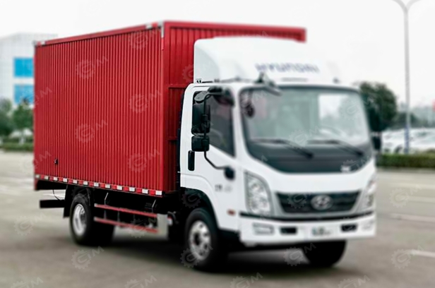 Фургон на шасси HYUNDAI 4х2  дв 105kw, фургон 3835*2120*2100мм боковая дверь. Фото 2