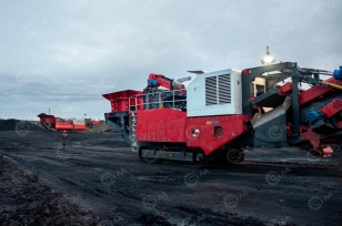 Мобильная роторная дробилка для каменного угля R380S DINGSHENG, фракция на выходе 50х50мм, производительность до 7000м3 в сутки. Фото 1