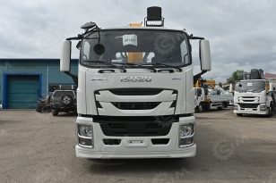 Бортовой грузовик ISUZU 4x2 дв 151kw гп 10 тонн кузов КМУ XCMG SQS200-5 гп 8т 5 секций стрела 18,6м кузов 7м. Фото 3