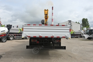 Бортовой грузовик ISUZU 4x2 дв 151kw гп 10 тонн кузов КМУ XCMG SQS200-5 гп 8т 5 секций стрела 18,6м кузов 7м. Фото 6
