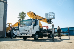 Автовышка VIGRUS GKS33 на шасси ISUZU 4Х2 дв 96kw высота подъёма 33м. Фото 1
