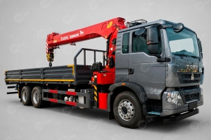 Бортовой грузовик HOWO 6x4 дв 330лс кму КМУ SUNHUNK S3005 гп 12т. Фото 1