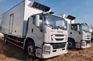 Фургон рефрижератор на шасси ISUZU 6x6 дв 382kw гп 20 тонн (фургон 7800х2600х2500) холодильная установка Carrier Citimax C1100, боковая дверь. Фото 1