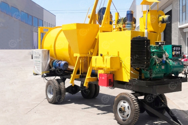 Мобильный прицепной асфальтобетонный завод Yubang YB500 0,5м3, производительность 4-6т/час. Фото 2