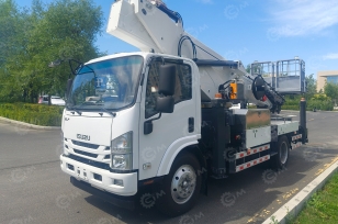 Автовышка на шасси VIGRUS GKS40 ISUZU 4Х2 дв 139kw высота подъёма 40м. Фото 1