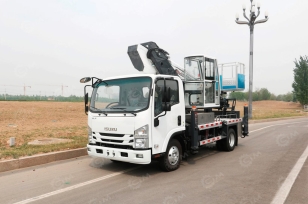 Автовышка WANBANG GKS33 на шасси ISUZU 4Х2 дв 108kw высота подъёма 33м колесная база 3815 мм. Фото 1