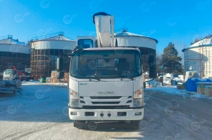 Бортовой грузовик ISUZU 4x4 самосвальный кузов дв 139kw с кму гп 5т 6 секций высота подъема 17м корзина, лебедка, кузов 5000*2300*600, задняя пневматическая подвеска. Фото 3