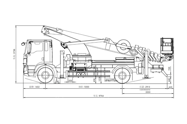 Автовышка NOVAS на шасси ISUZU 4Х2 дв 165kw высота подъёма 45м. Фото 8