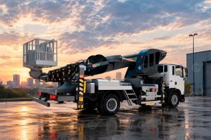 Автовышка NOVAS на шасси ISUZU 4Х2 дв 165kw высота подъёма 45м. Фото 3