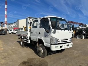 Бортовой грузовик ISUZU 4x4 дв 96Kw двойная кабина гп 1т под категорию В, кузов 3245х1850х400, с тентом. Фото 1