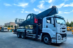 Автовышка на шасси ISUZU 6Х4 дв 221kw высота подъёма 56м. Фото 1