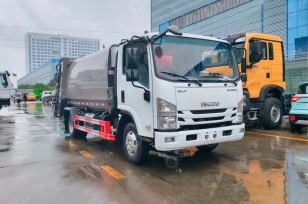 Мусоровоз на шасси ISUZU 4x4 электрический дв 185Kw объем 10м3 задняя загрузка, запас хода 200км. Фото 1