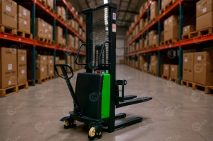 Электрический штабелер LONGKING CDD10-E1CB-2.5M, гп 1т, 2,5м, аккумулятор свинцово-кислотный 120А/ч, длина вил 1100мм. Фото 2