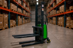 Электрический штабелер LONGKING CDD10-E1CB-2.5M, гп 1т, 2,5м, аккумулятор свинцово-кислотный 120А/ч, длина вил 1100мм. Фото 1